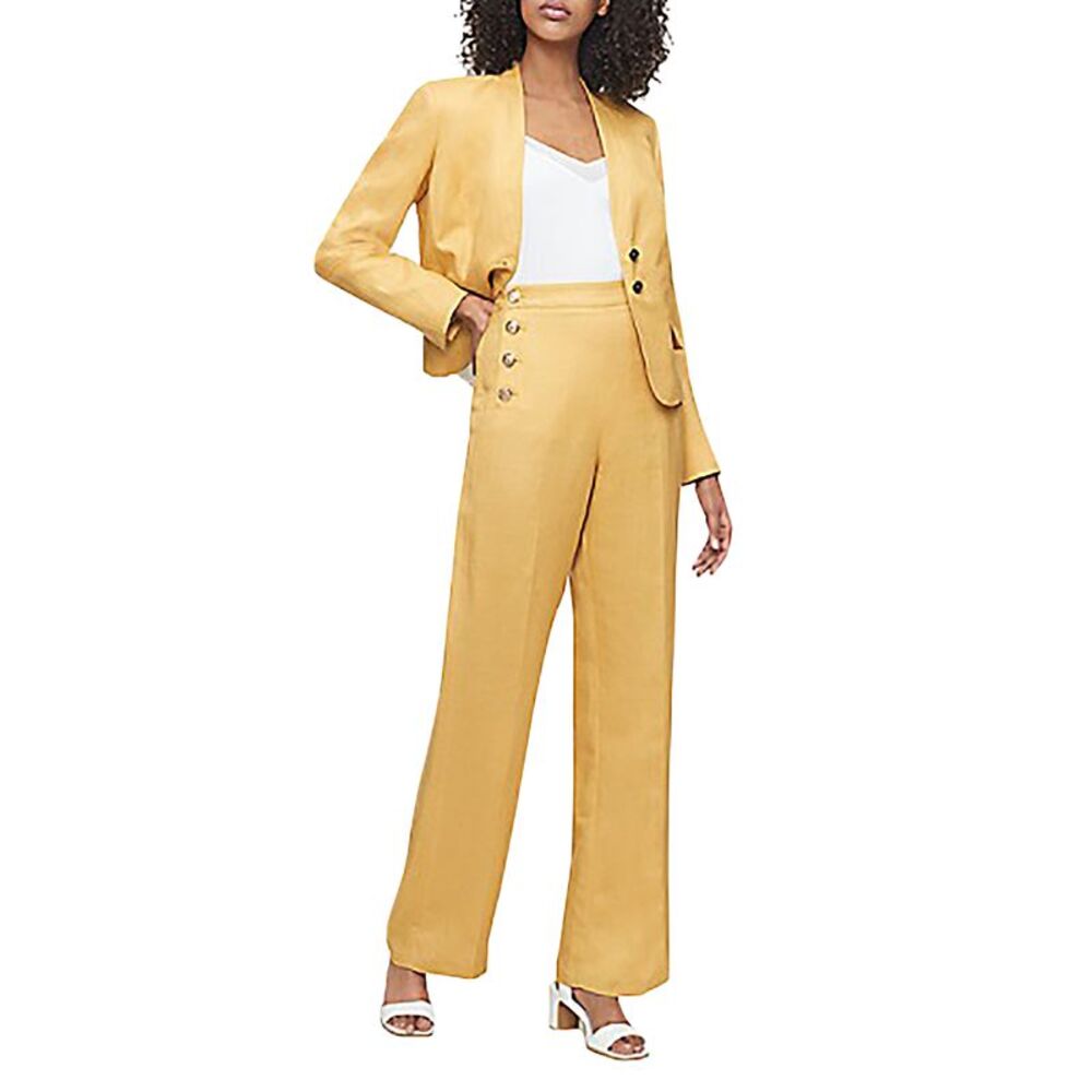 Button-Detail Pants